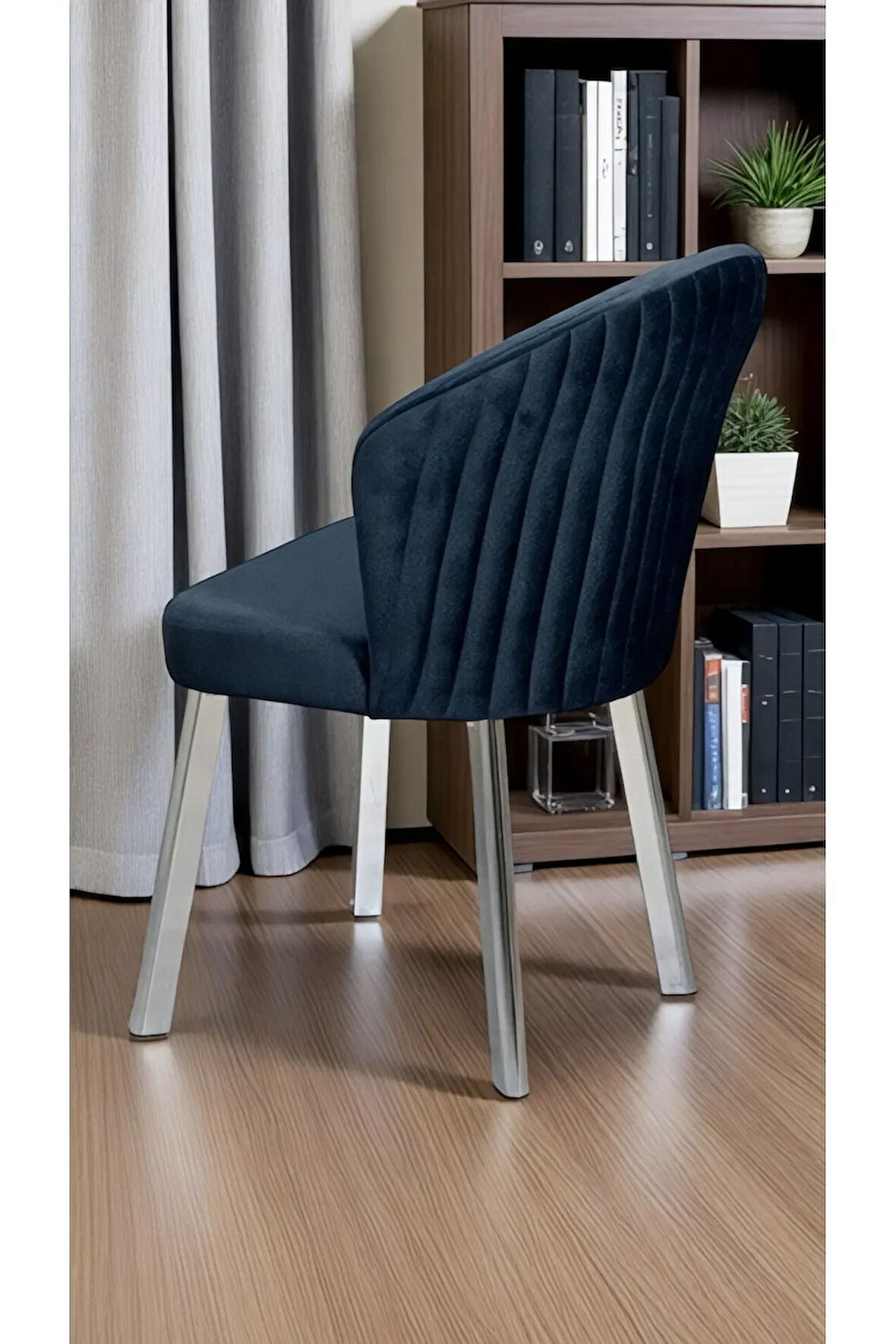 Yaprak Sandalye Mutfak Cafe Restaurant Proje Metal Lüks Sandalye 4 Adet