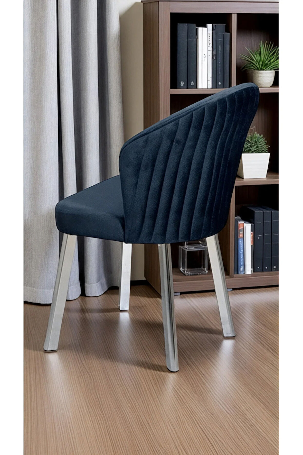 Midye Sandalye Mutfak Cafe Restaurant Proje Metal Lüks Sandalye 4 Adet