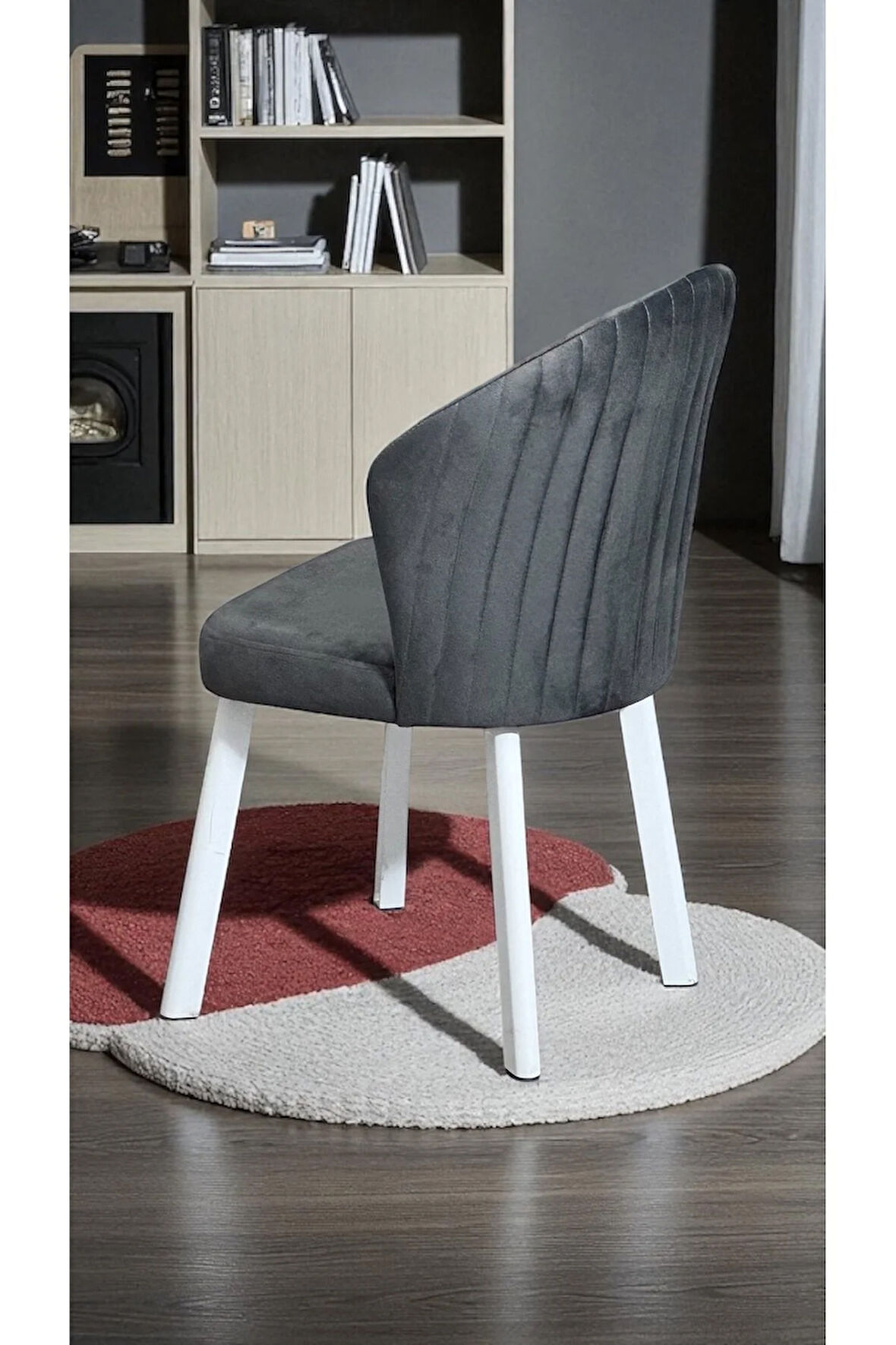 Midye 2 Adet Sandalye Mutfak Cafe Restaurant Proje Metal Lüks Sandalye