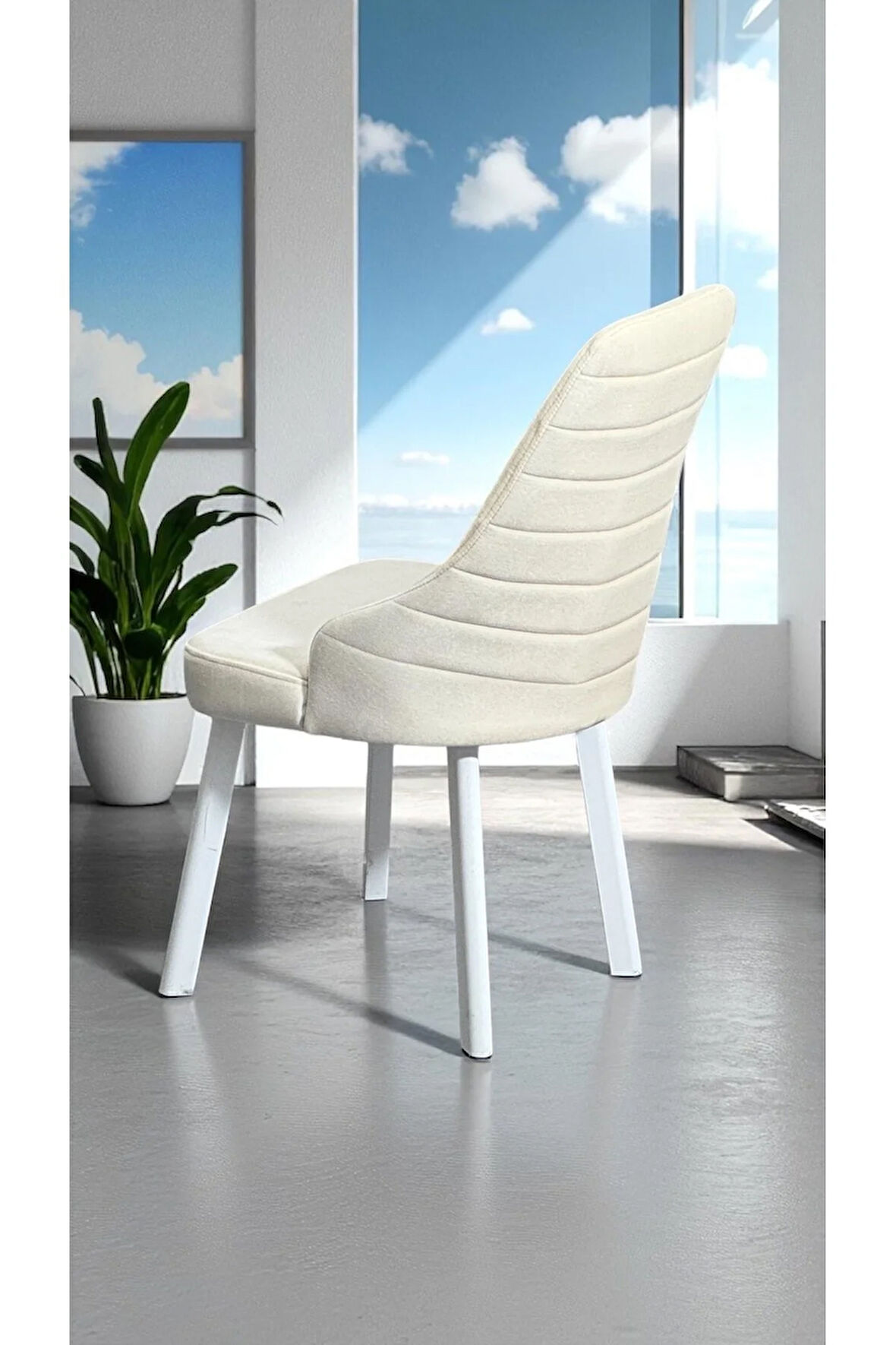 6 Adet Erciyes Sandalye Mutfak Cafe Restaurant Proje Metal Lüks Sandalye