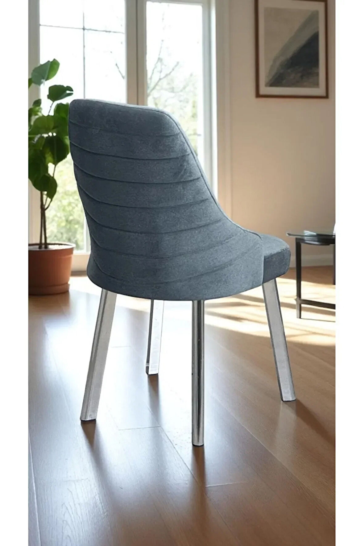 2 Adet Erciyes Sandalye Mutfak Cafe Restaurant Proje Metal Lüks Sandalye