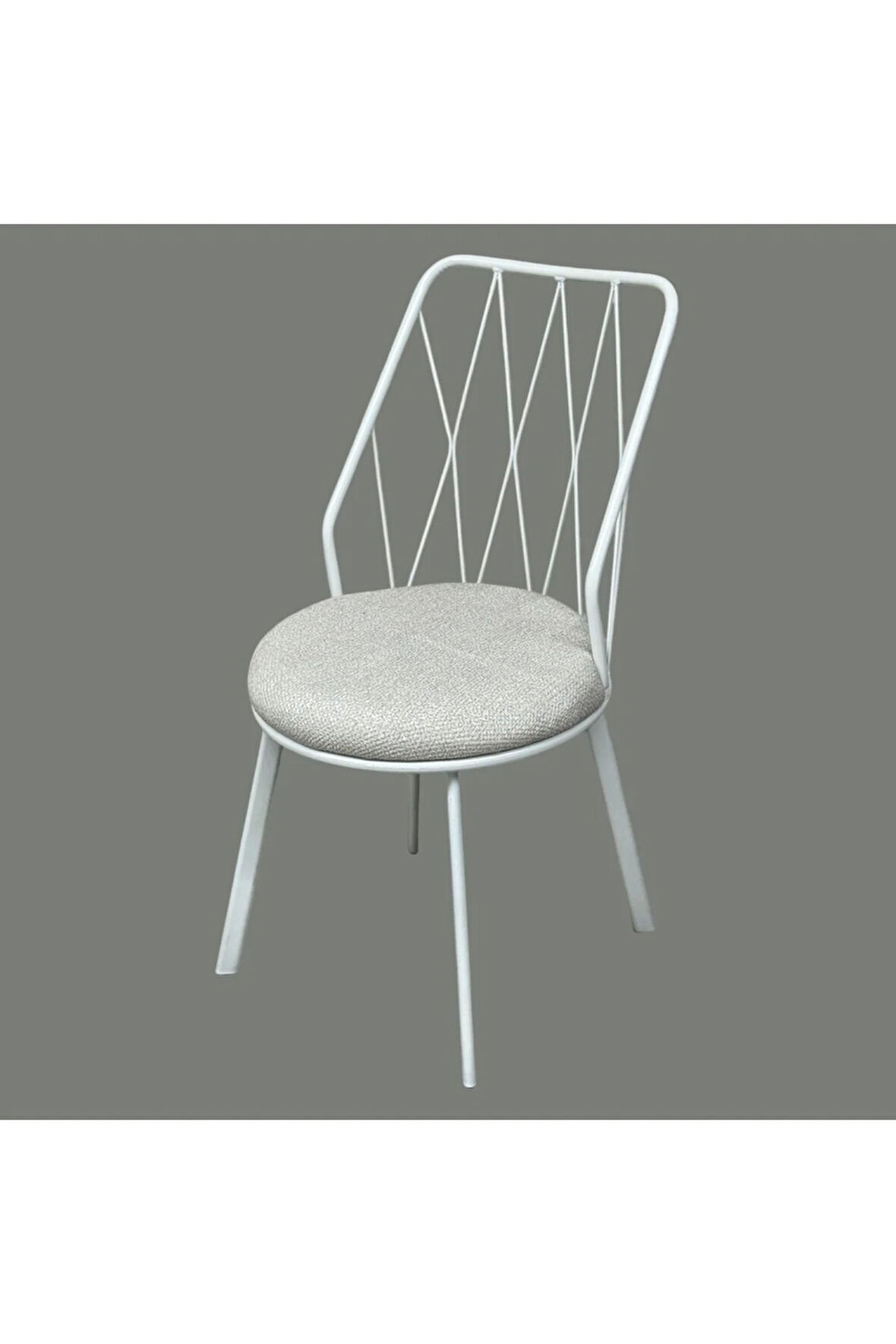 Beyaz Yıldız Metal Tel Sandalye Mutfak Cafe Sandalyesi