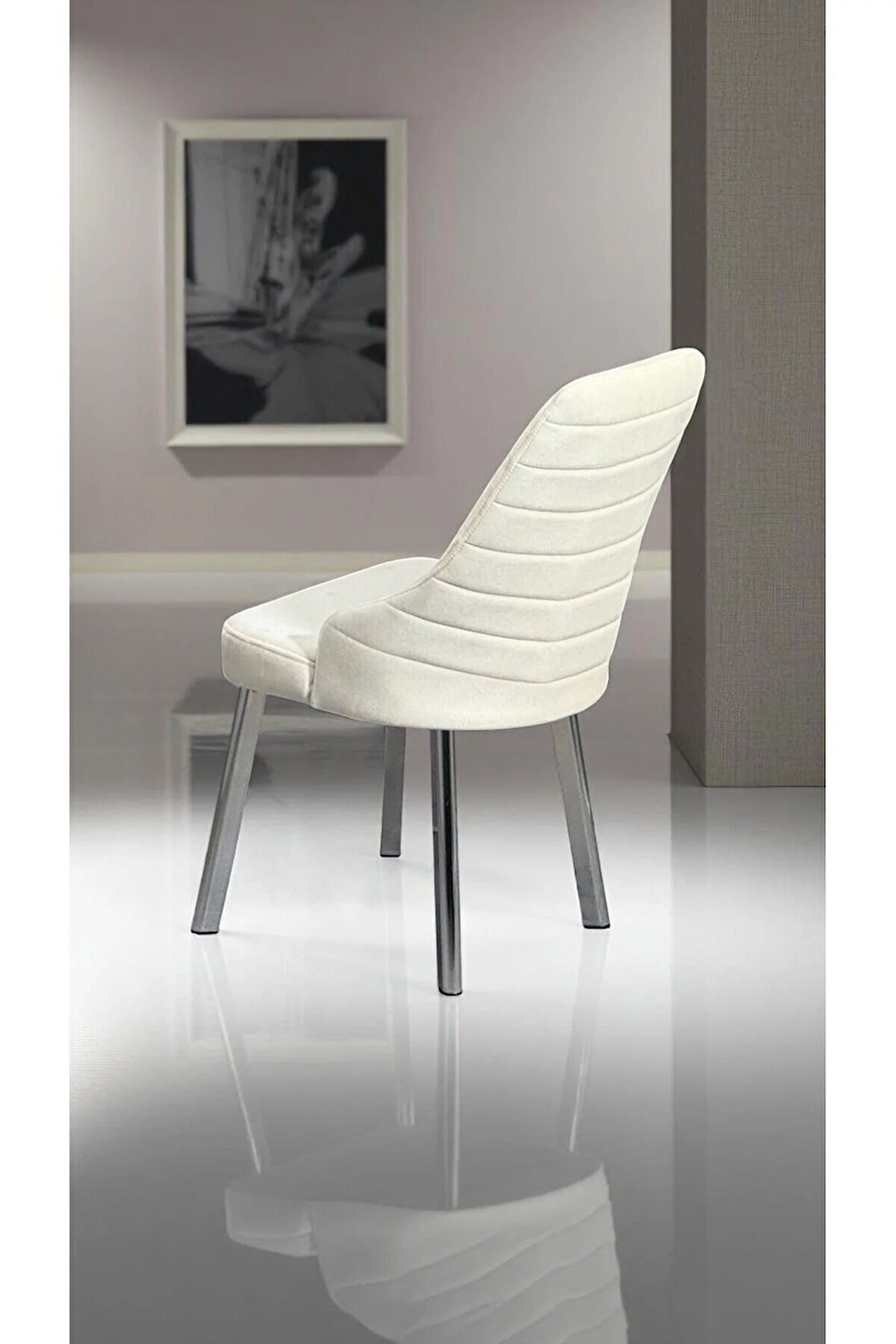 6 Adet Erciyes Sandalye Mutfak Cafe Restaurant Proje Metal Lüks Sandalye