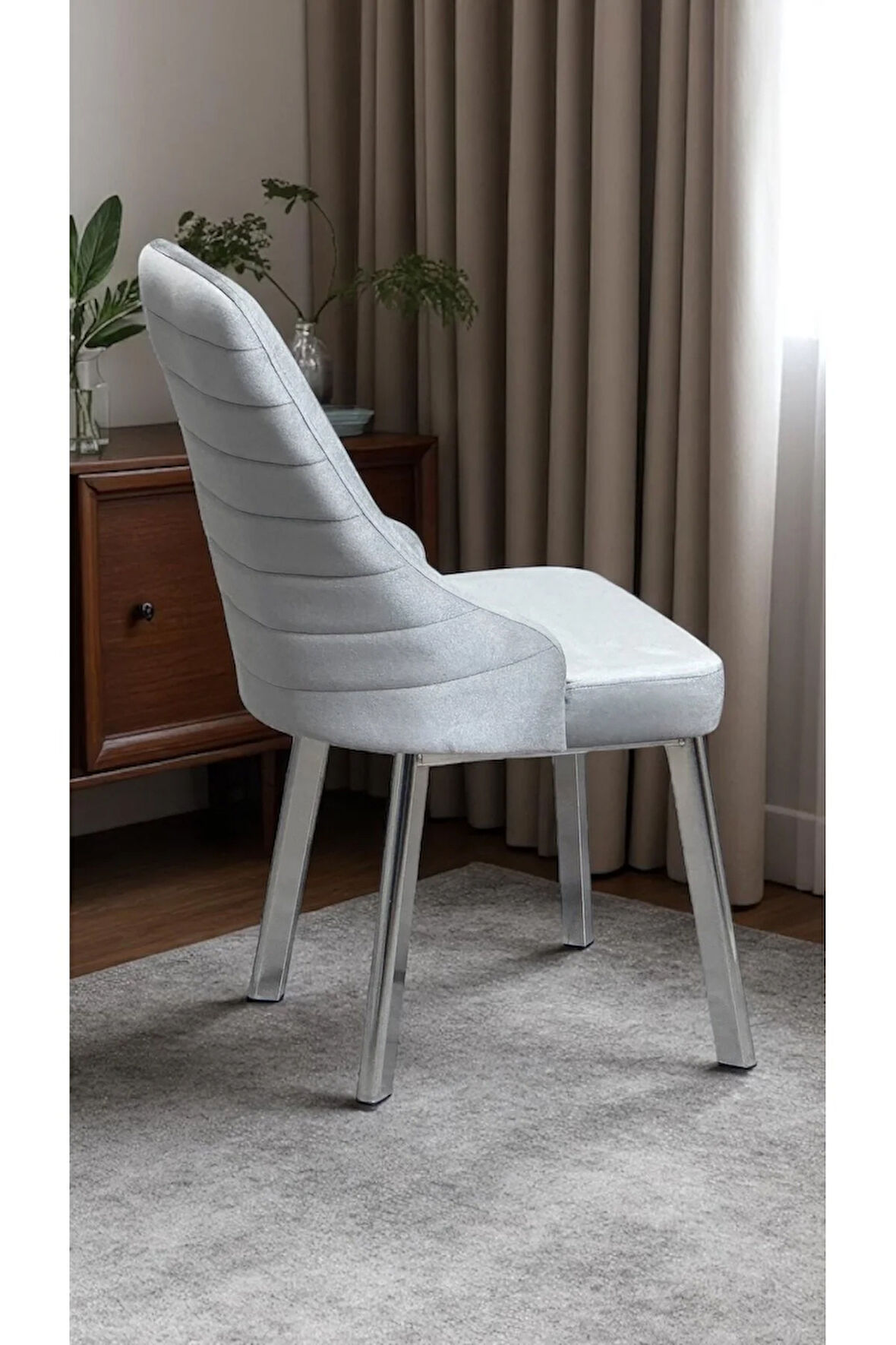 2 Adet Erciyes Sandalye Mutfak Cafe Restaurant Proje Metal Lüks Sandalye