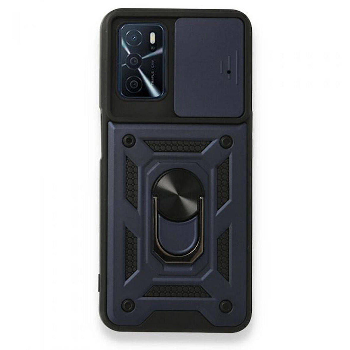 Gpack Oppo A16 Kılıf Tank Aramid Sürgülü Vega Yüzüklü