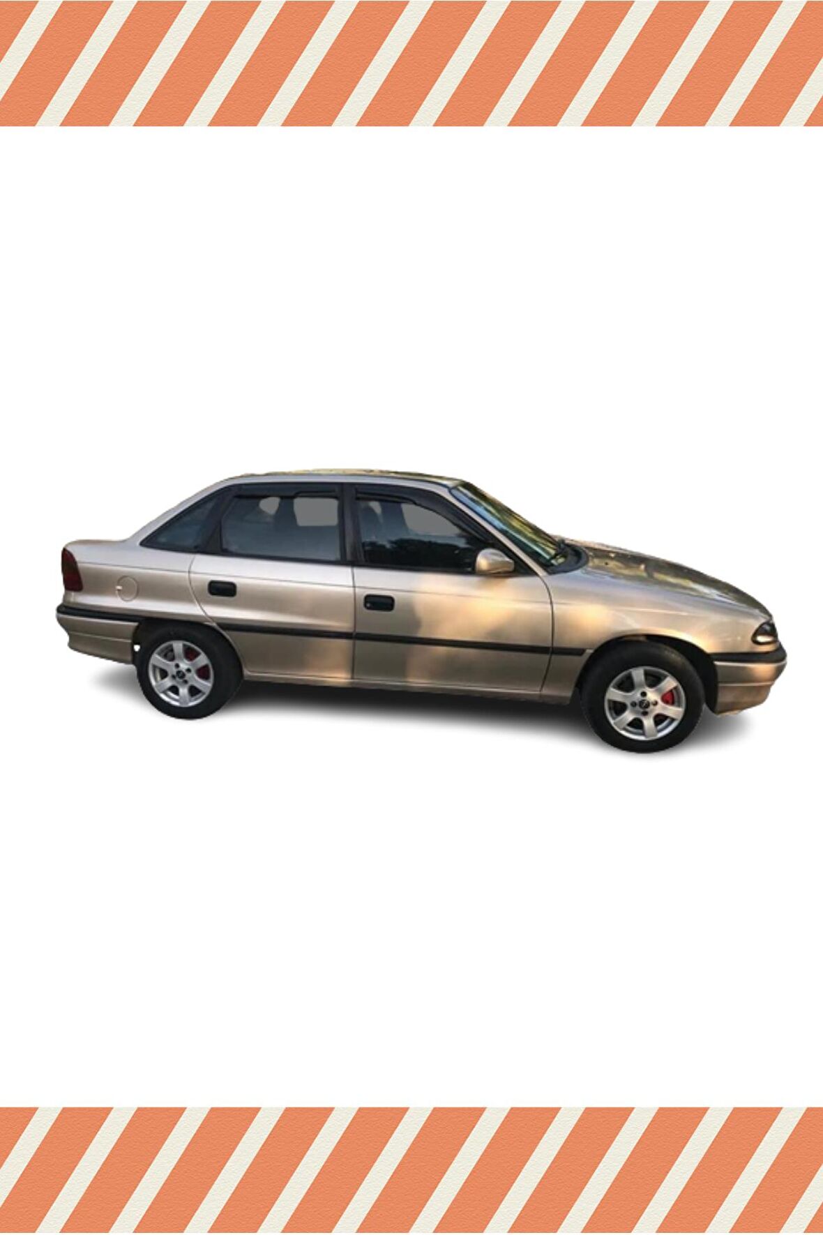 Opel astra F hb sedan 1991-1997 modellerine özel 4’lü mügen tip cam rüzgarlığı