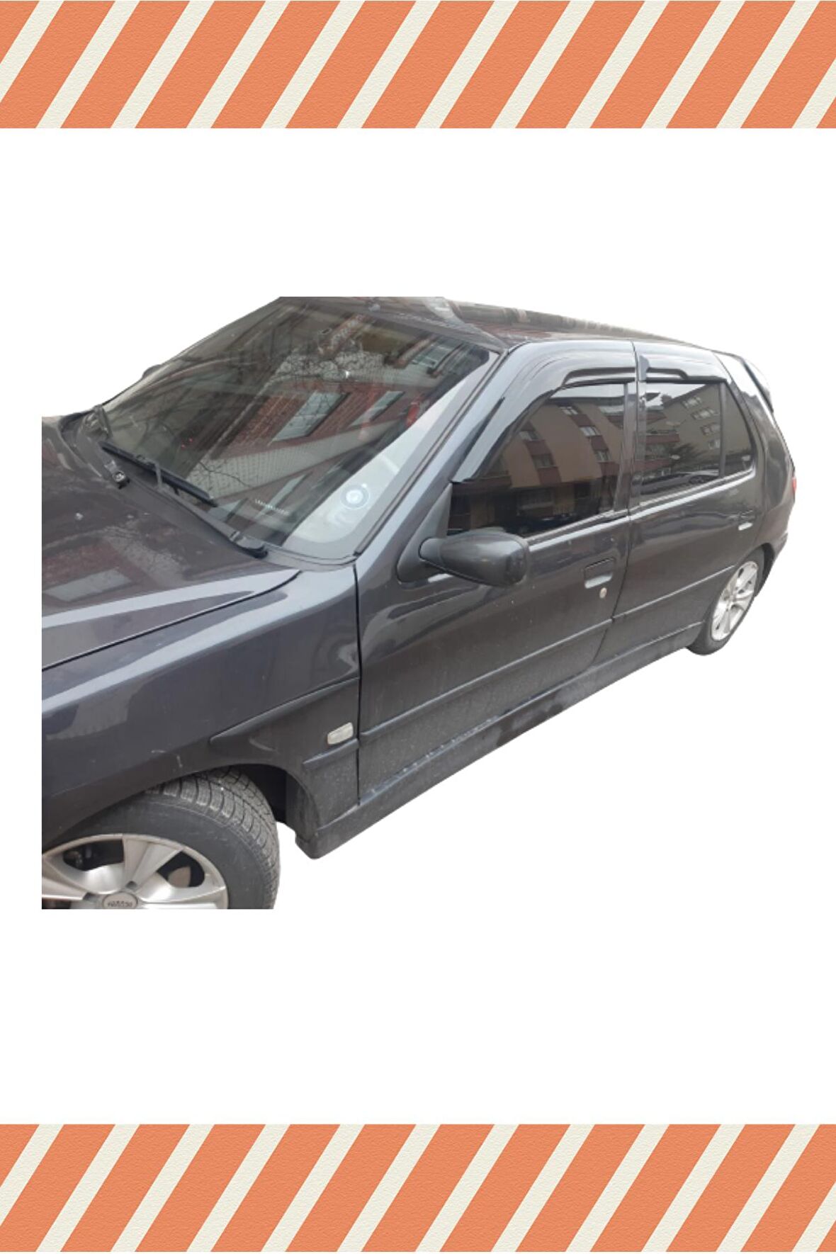 Peugeot 306 hb tüm modellerine özel 4’lü mügen tip cam rüzgarlığı