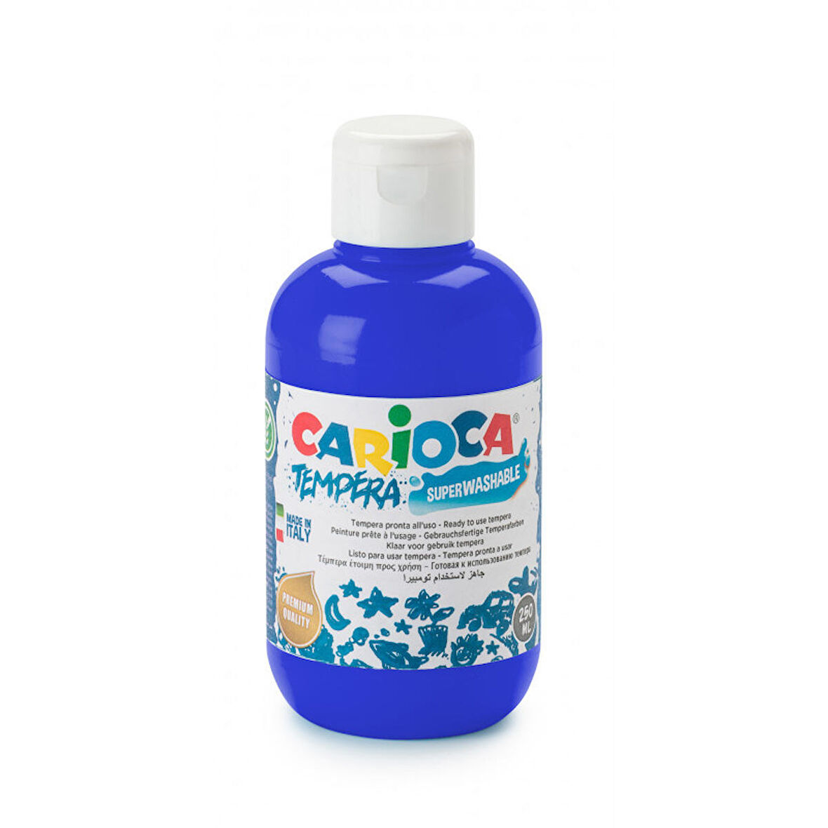 Carioca Tempera Suluboya Süper Yıkanabilir Parmak Boya Koyu Mavi 250 ML