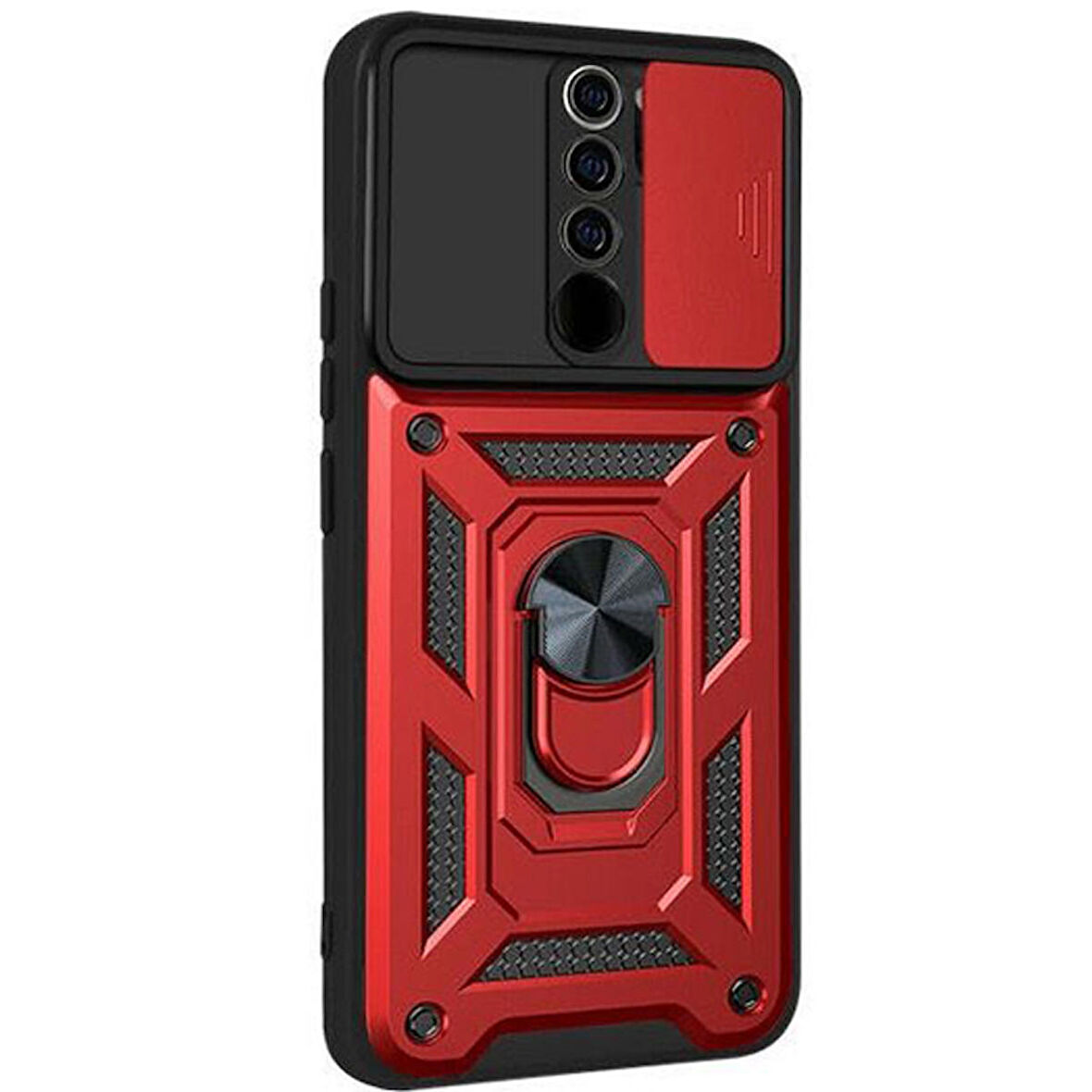 Gpack Xiaomi Redmi 9 Kılıf Tank Aramid Sürgülü Vega Yüzüklü