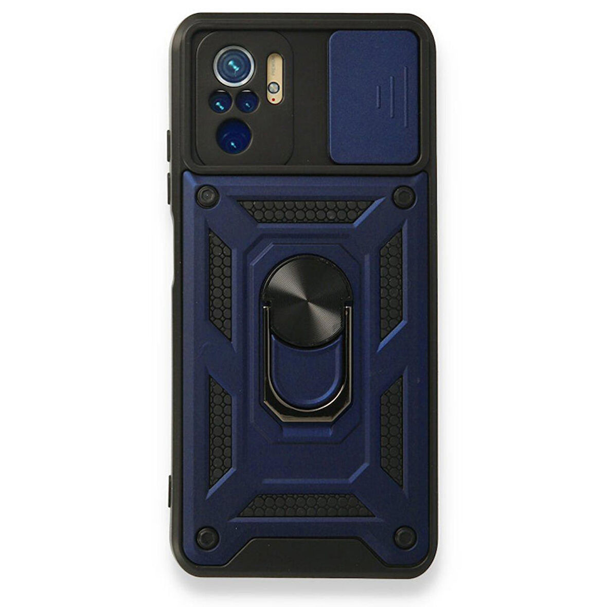 Gpack Xiaomi Redmi Note 10S Kılıf Tank Aramid Sürgülü Vega Yüzüklü