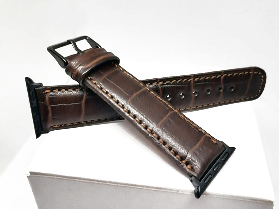 Akıllı saat Uyumlu   Deri Saat  Kordonu   32mm /38mm  kahve siyah aparatlı