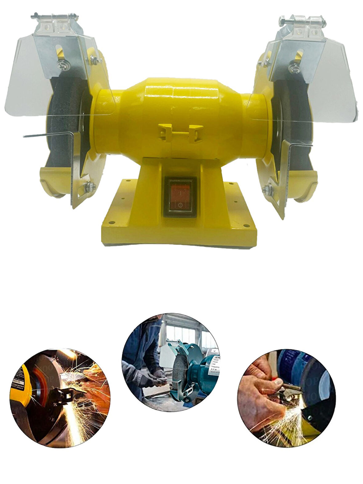 Moonshop American 125 Mm Space Çark Motoru Zımpara Balta Bıçak Bileme Makinesi Taş Motoru 