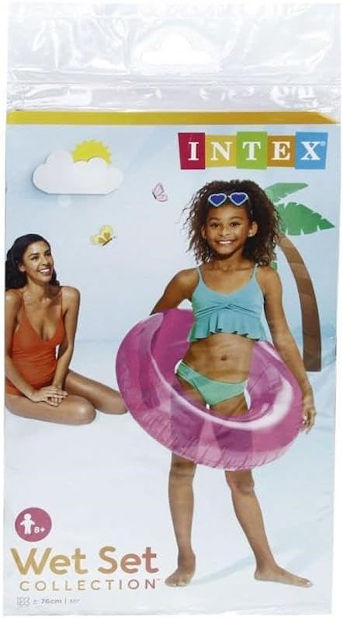  INTEX 59260 ŞEFFAF JUMBO SİMİT PEMBE 76CM