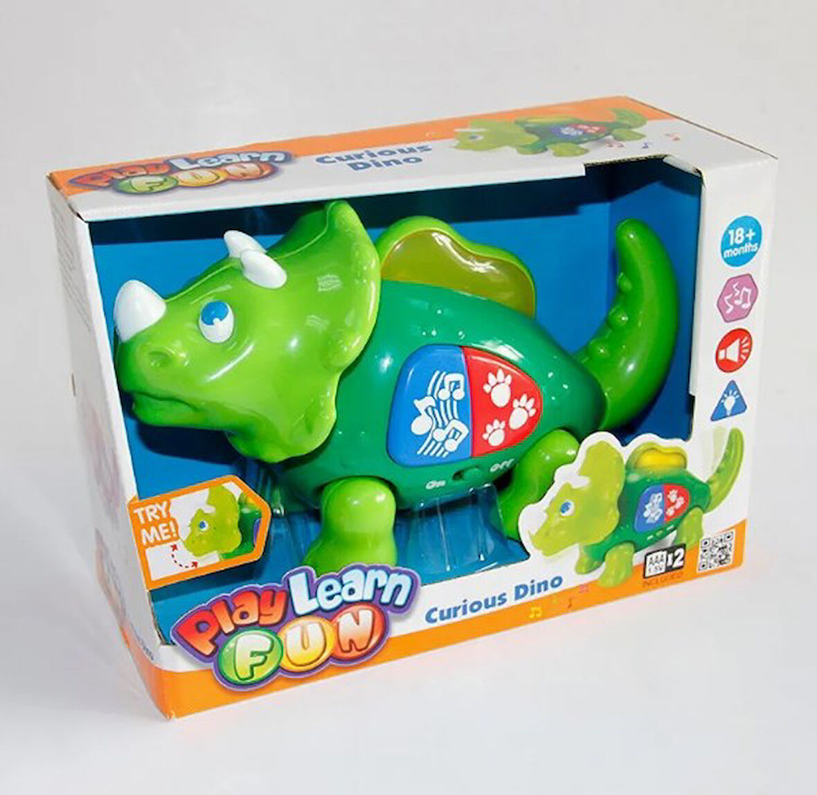 Bebek Eğitici Oyuncak Elektrikli Plastik Çocuk Oyuncağı Curious Dino