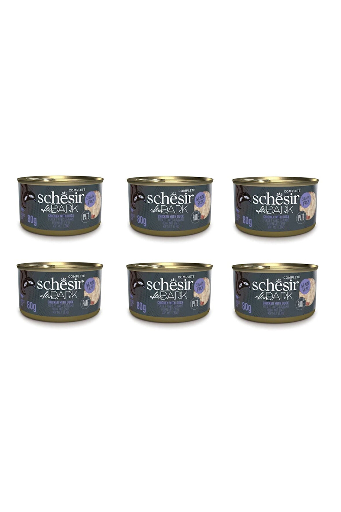 Schesir After Dark Pate Tavuklu ve Ördekli Konserve 80 Gr. X 6 Adet