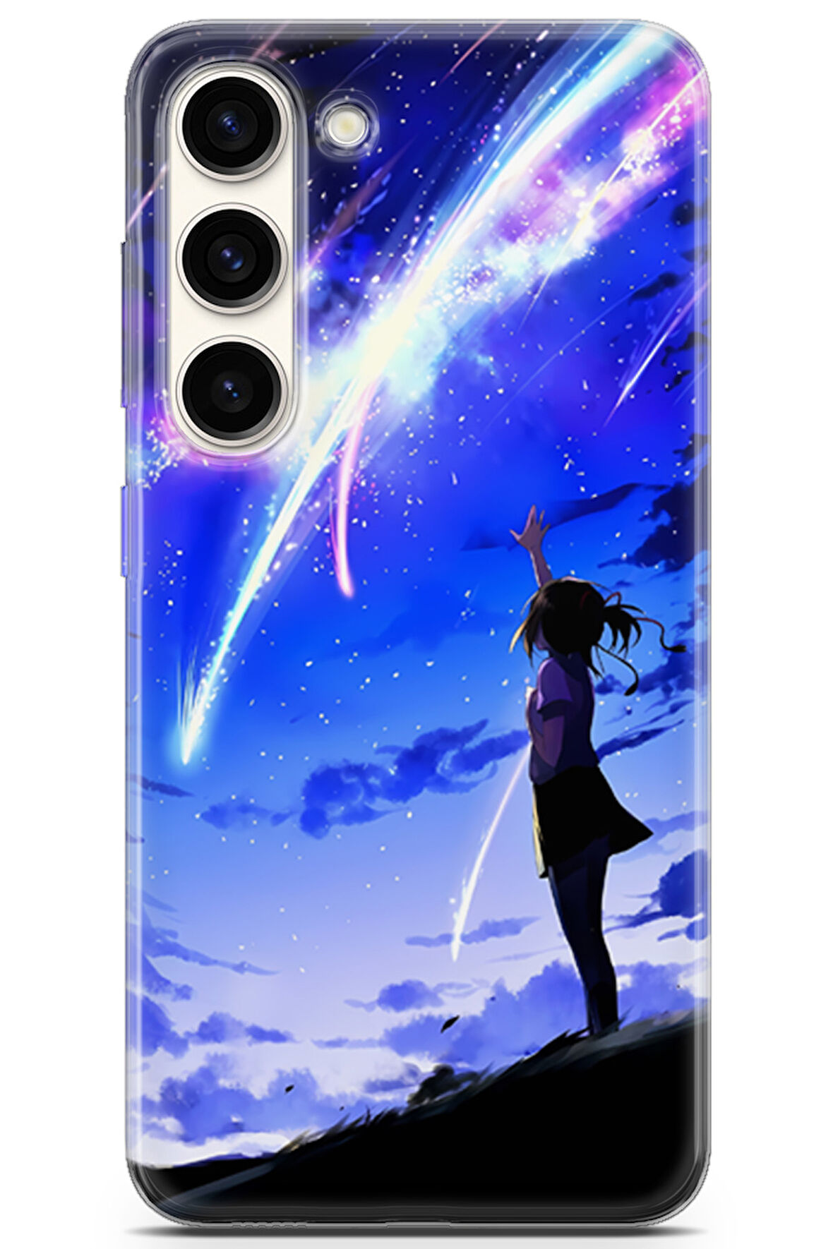 Samsung Galaxy S23 uyumlu Girls 13 HD Desen Yıldızlar ve Genç Kız