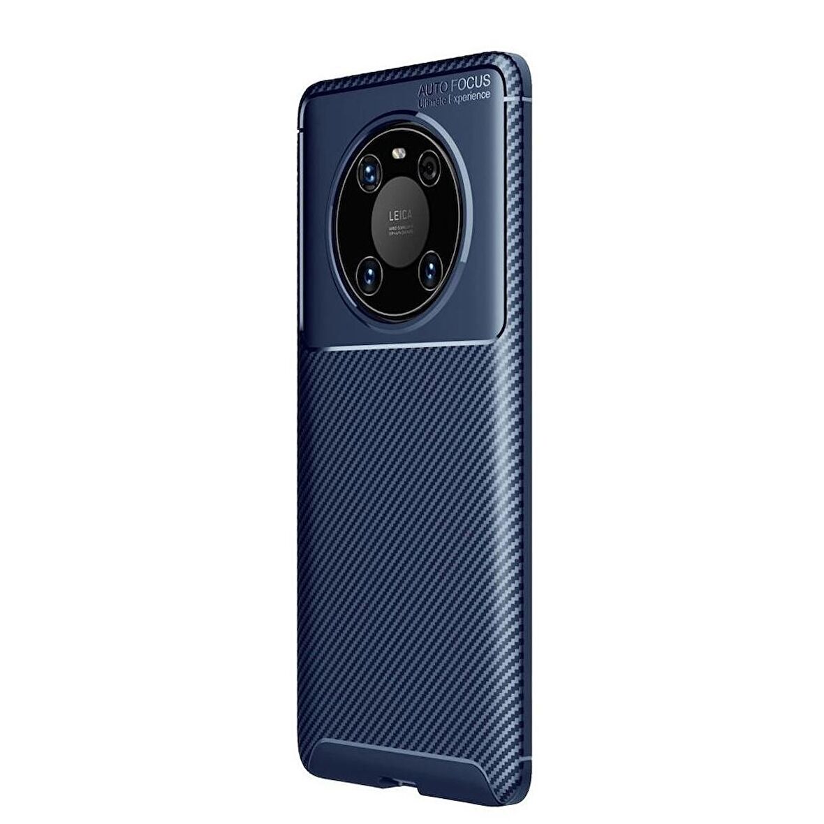 Smcase Huawei Mate 40 Pro Kılıf Karbon Dokulu Negro Silikon  Tam Kapatan Ekran Koruyucu  Kamera Koruyucu