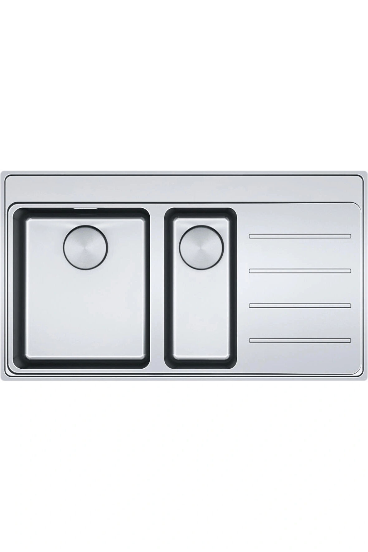 Franke Mythos MYX 251-86 Sağ Damlalıklı Çelik Evye