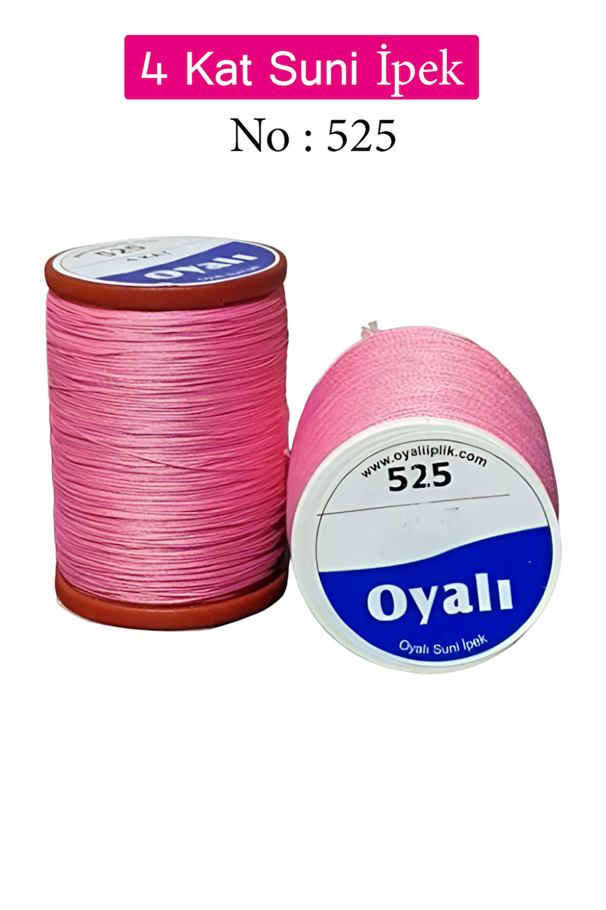 Oyalı 4 Kat Suni İpek İplik İğne Oyası Boncuk İpi Tığ Oyası No:525