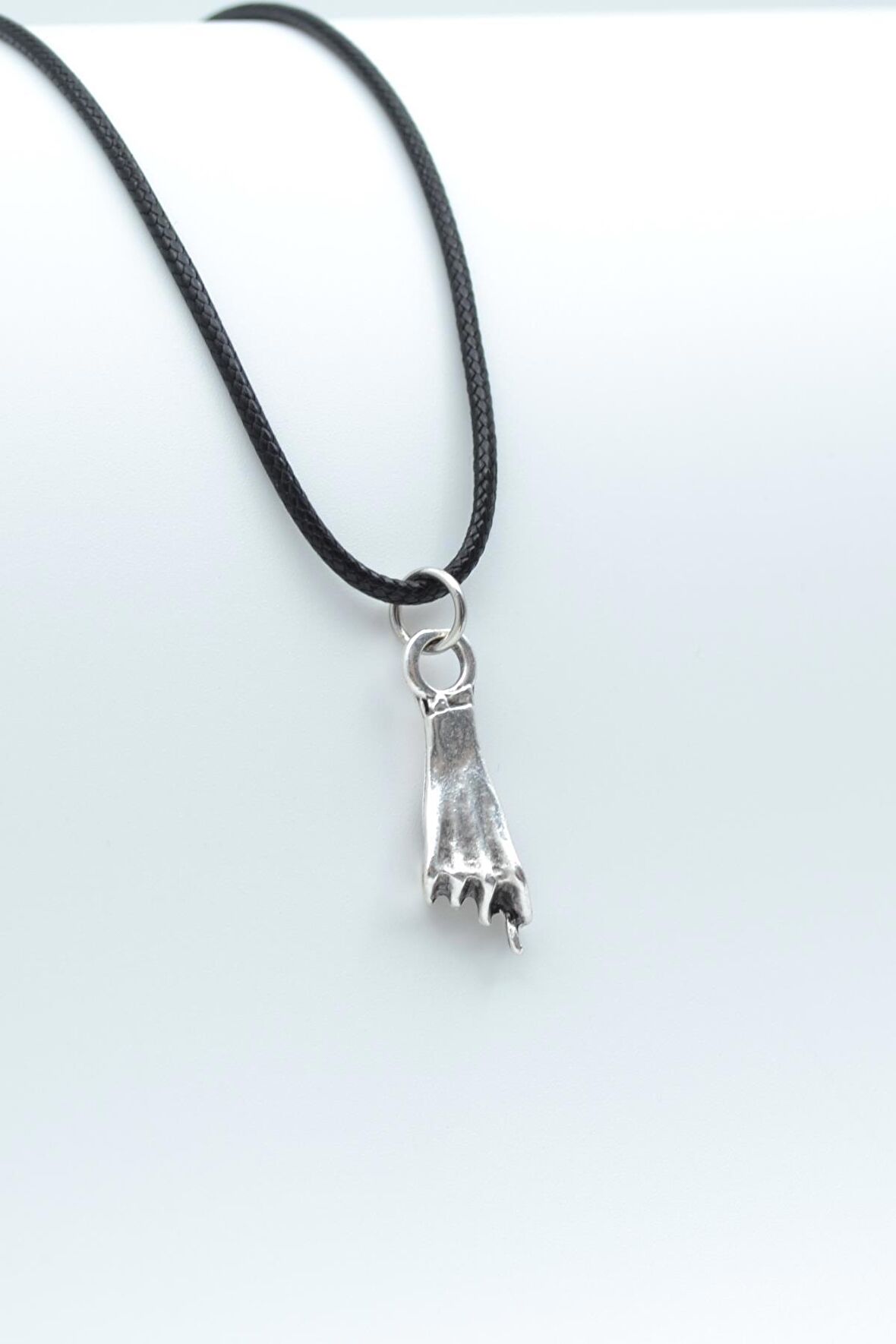 Nah El Hareketi Kolye Deri İp Kolye Gümüş Kaplama Erkek Kadın Kolye