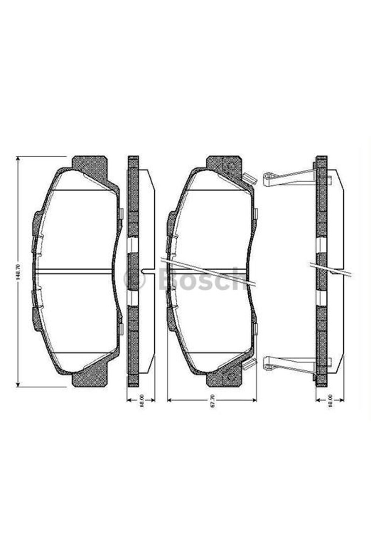 ON FREN BALATASI HONDA CRV 1996 2001 HRV 1999- ACCORD 1993 1998 BOSCH 0986461142 OEM