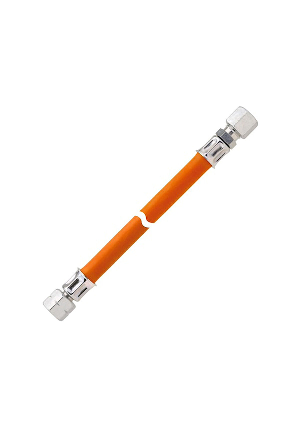 Gok G1/4 Cf8 Plastik 75cm 8mm Boru Bağlantılı Karavan Gaz Hortumu Turuncu