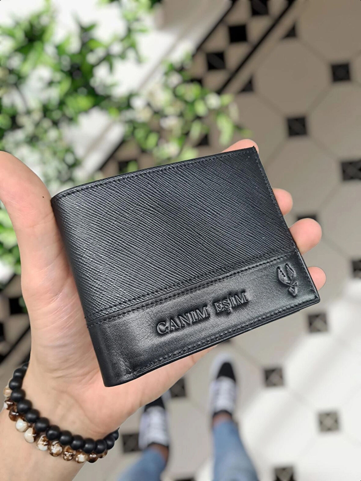 VİSSO 1272 SİYAH RENK HAKİKİ DERİ ÇANTA İSME ÖZEL HEDİYELİK CÜZDAN Erkek Kadın  SİYAH RENK