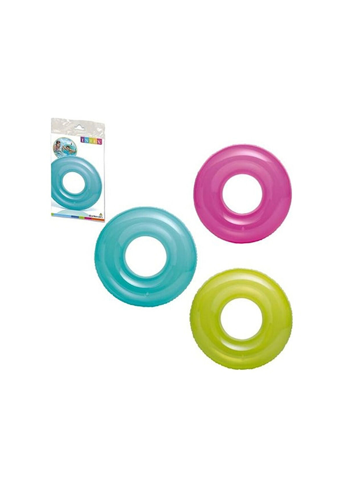 Intex Jumbo Şeffaf Simit 76 Cm Can Simidi