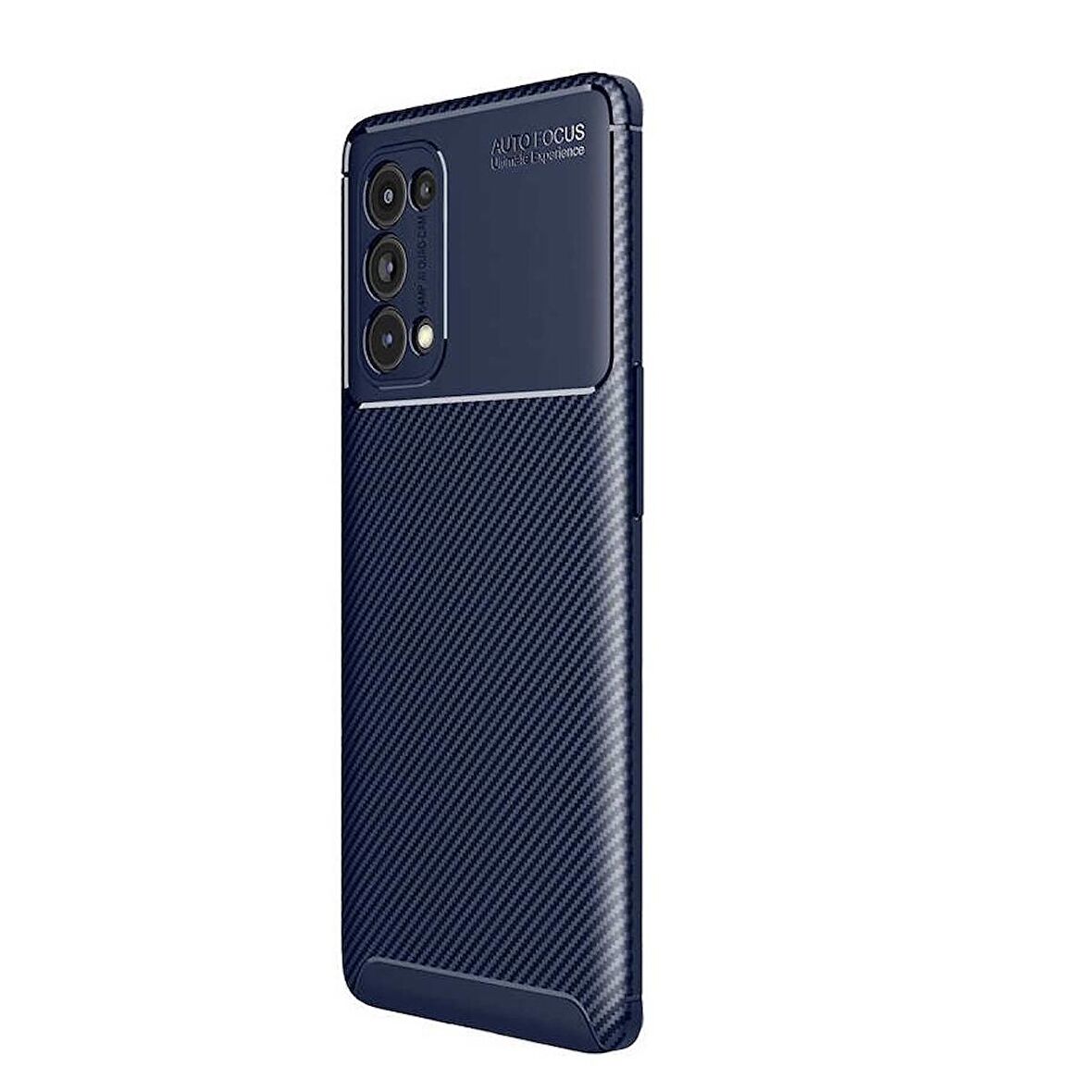 Smcase Oppo Reno 5 Pro 5G Kılıf Kamera Korumalı Karbon Dokulu Silikon
