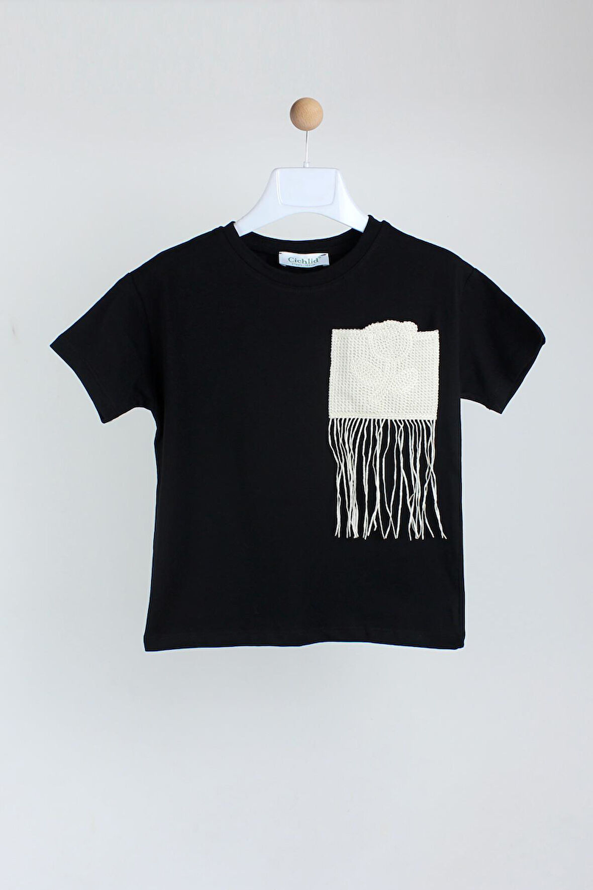 Cichlid Kız Çocuk Örgü Detaylı Tshirt