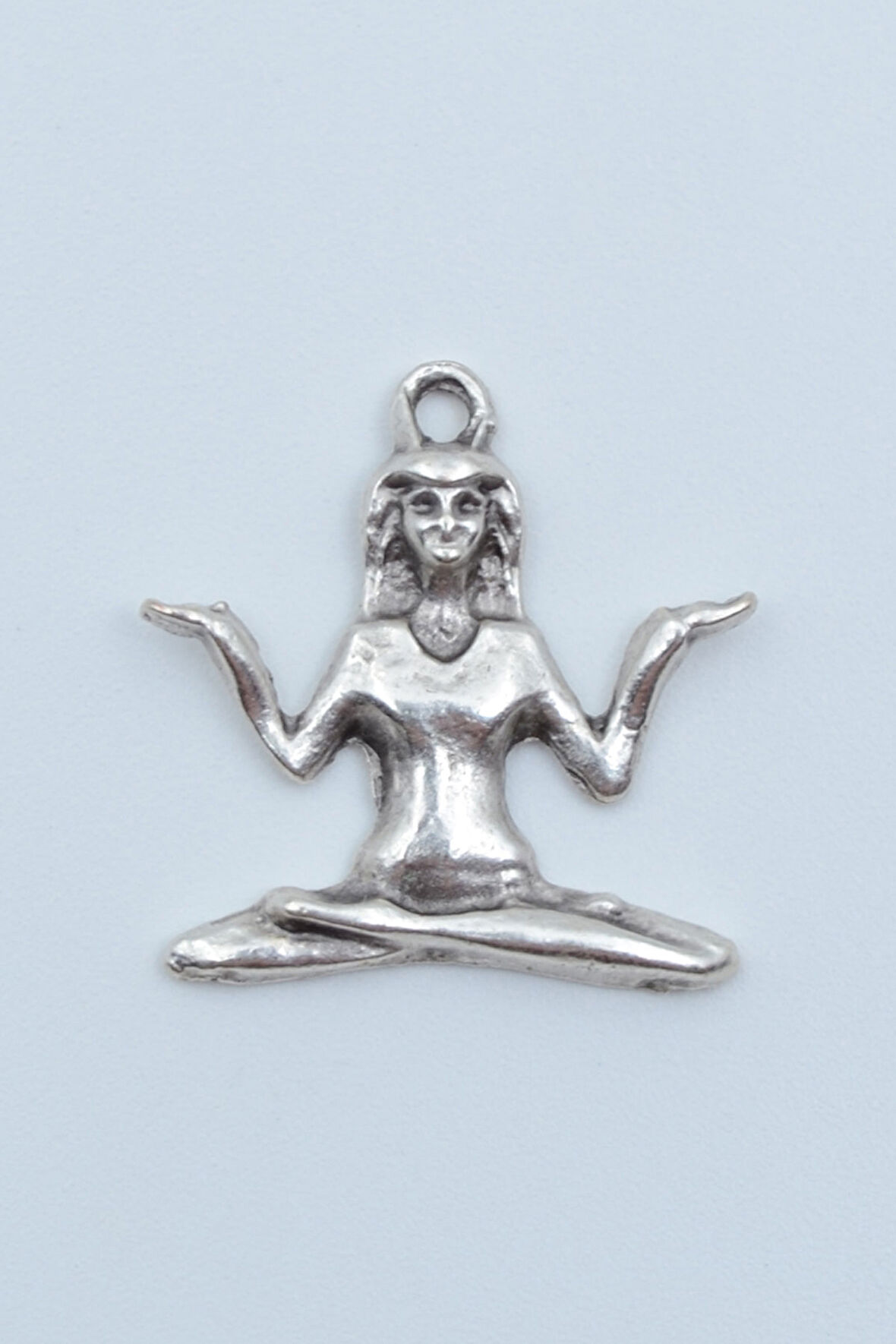 Minimal Yoga Gümüş Kaplama Kolye Ucu