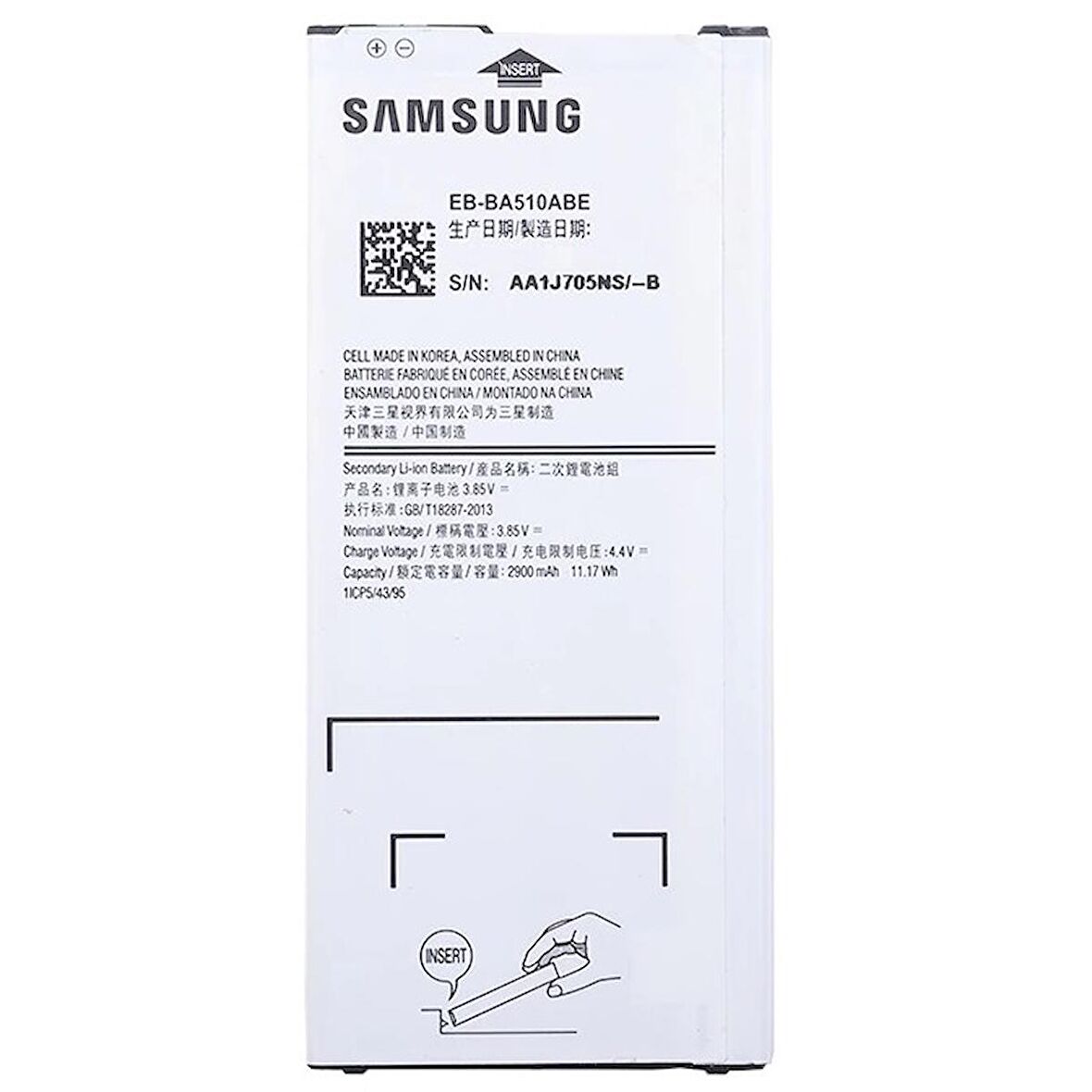 A510 - A5 2016 Samsung Batarya EB-BA510ABE