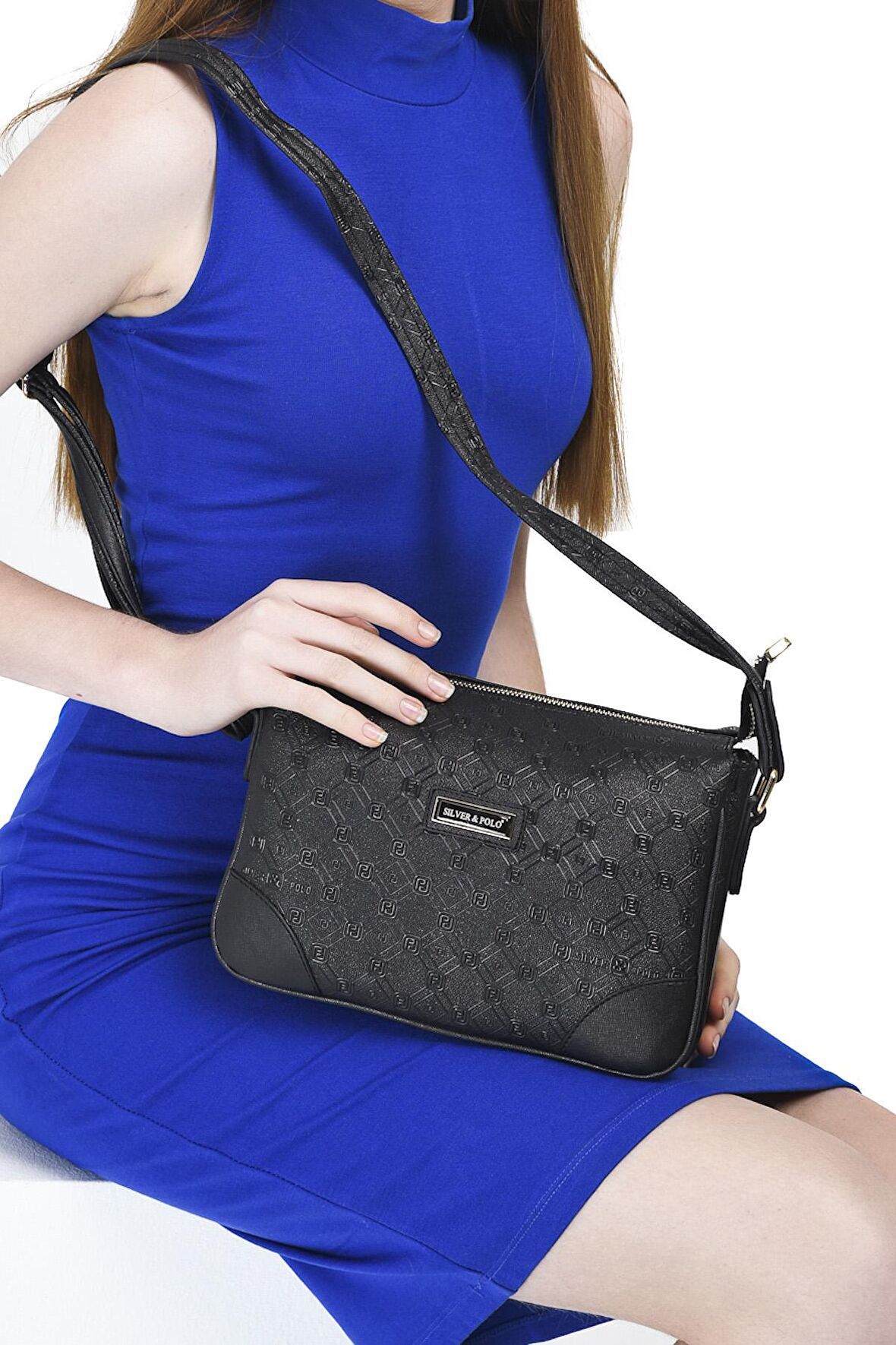 Silver Polo  Kadın Omuz Çantası 784-12771 SILVER POLO M46 SİYAH-MAT SİYAH