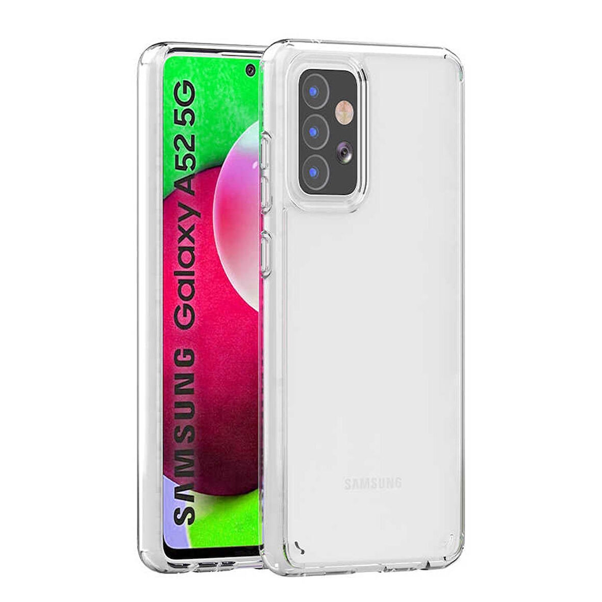 Smcase Samsung Galaxy A52 Kılıf Coss Sert Hibrit Silikon 