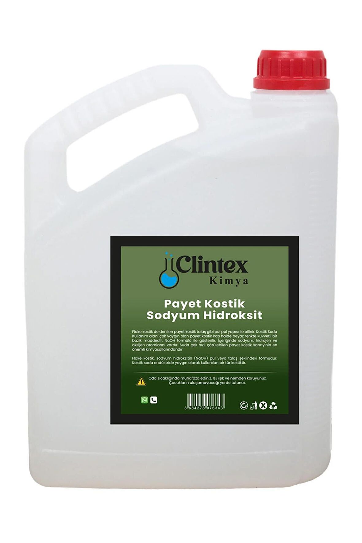 Clintex Kimya Payet Kostik Sodyum Hidroksit 3 Kg