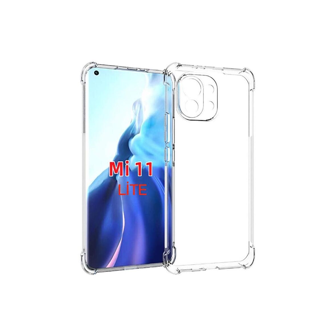 Smcase Xiaomi Mi 11 Lite Kılıf Kamera Korumalı Darbeye Dayanıklı Silikon 