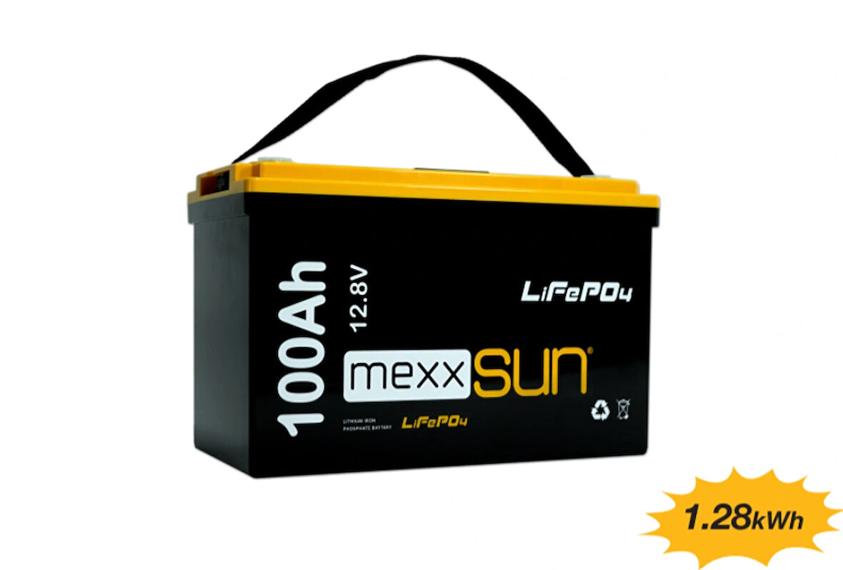 MEXXSUN Lityum Akü 12,8V 100Ah (LiFePo4) 1280Wh