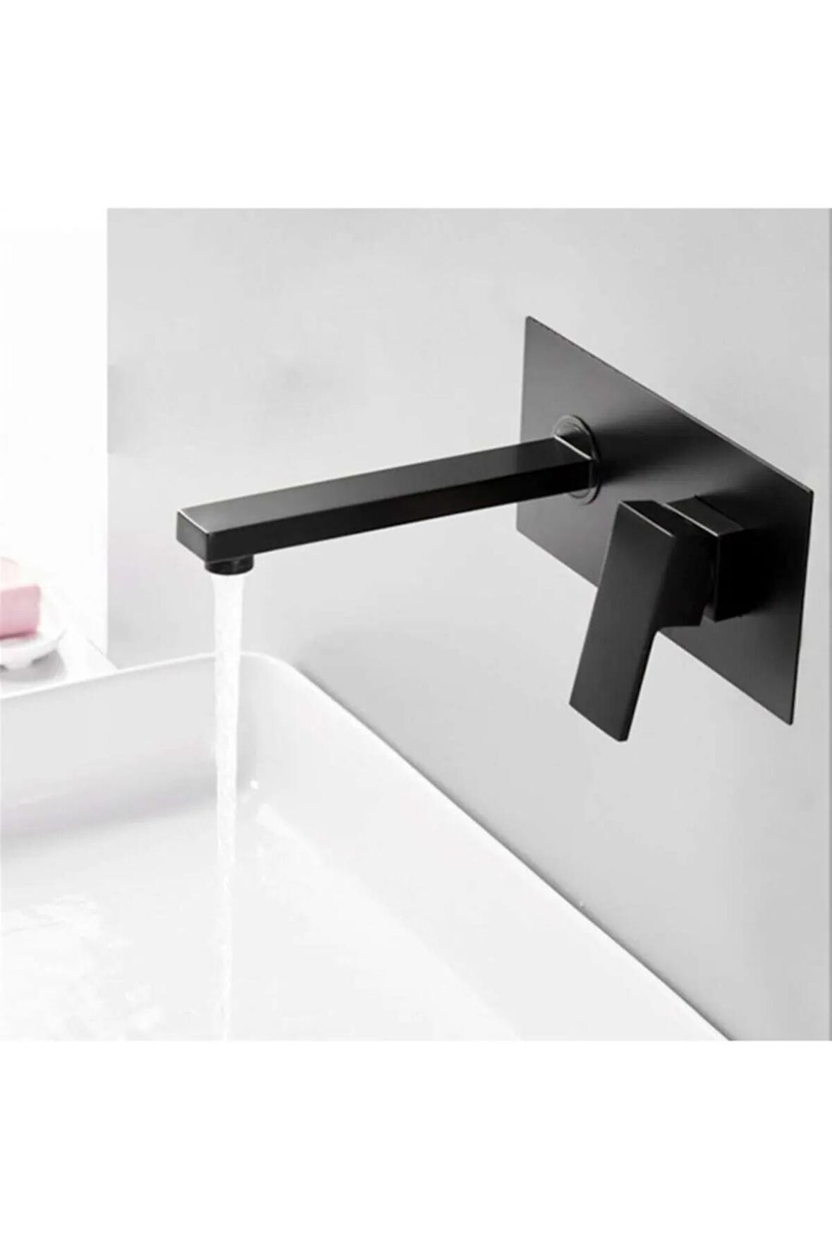 Banyo Lavabo Bataryası Ankastre Siyah Set Yeni 5 Yıl Garantili Sıva Altı Dahil