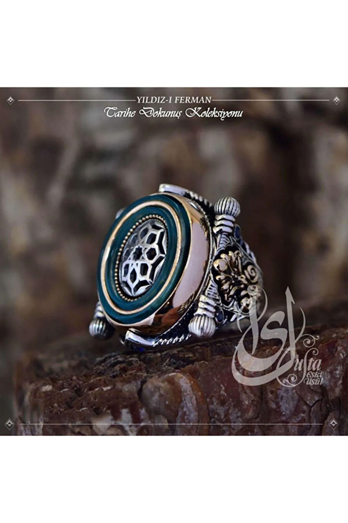 Islam Usta Tasarımı Yıldız'ı Ferman Gümüş Erkek Yüzük
