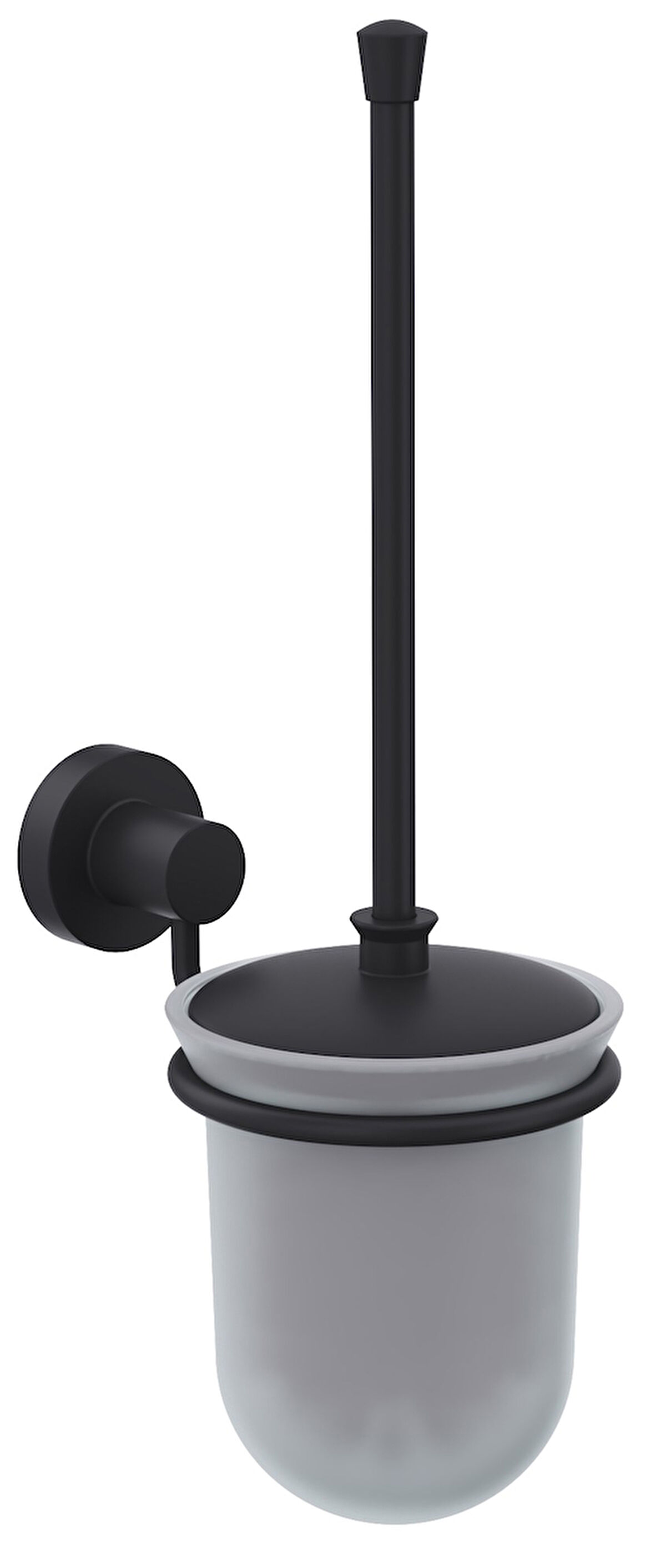 Line Bathroom MASTER TUVALET FIRÇALIK 128635 MAT SİYAH BUZLU CAM