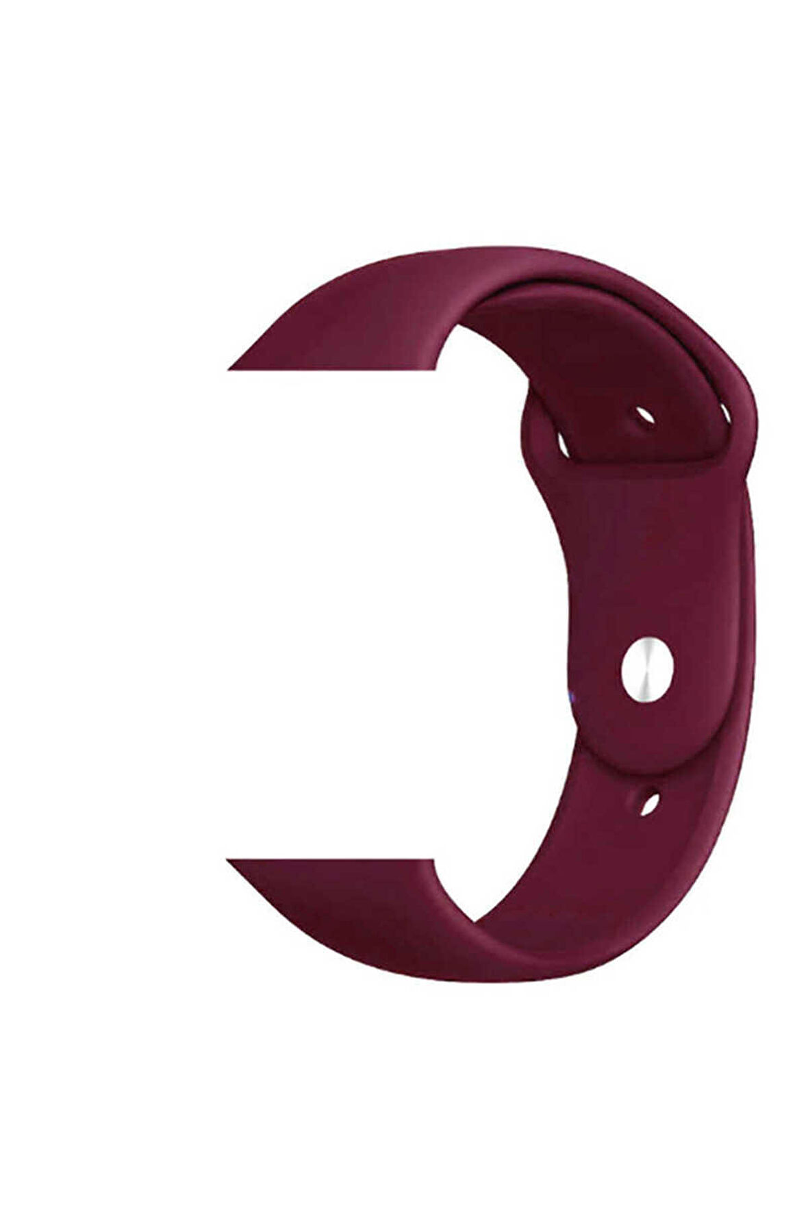 Mobicas Apple  Watch 42-44-45-49mm Uyumlu Klasik Silikon Kordon Mürdüm