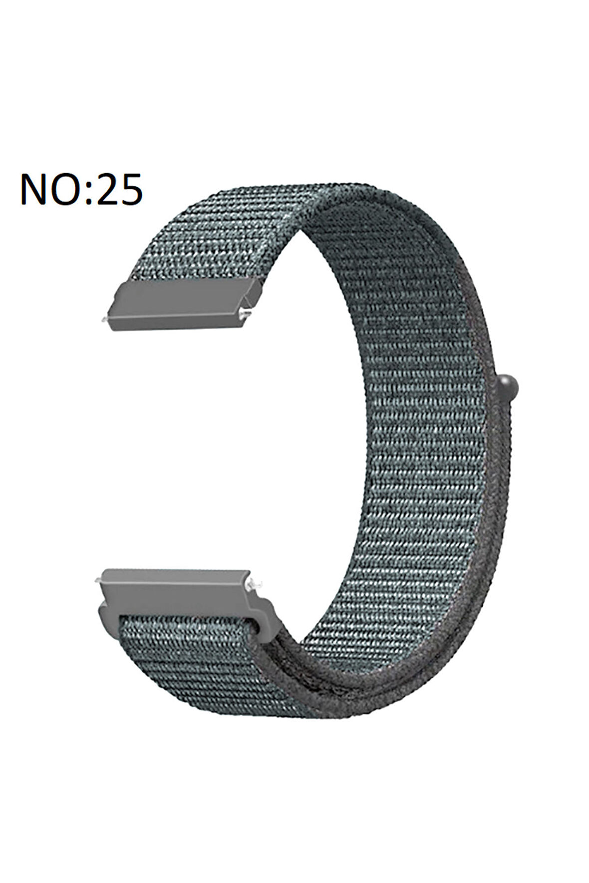 Amazfit GTR 3 (46mm) 22mm için Cırtlı Kumaş Kordon-03 Açık Yeşil