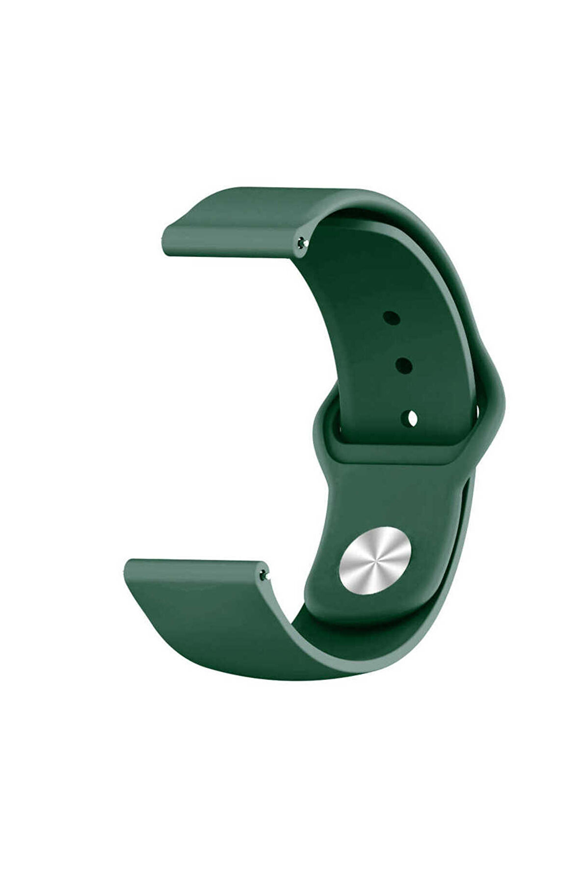 Amazfit GTS 4 Mini 20mm için Klasik Silikon Kordon-11 Koyu Yeşil