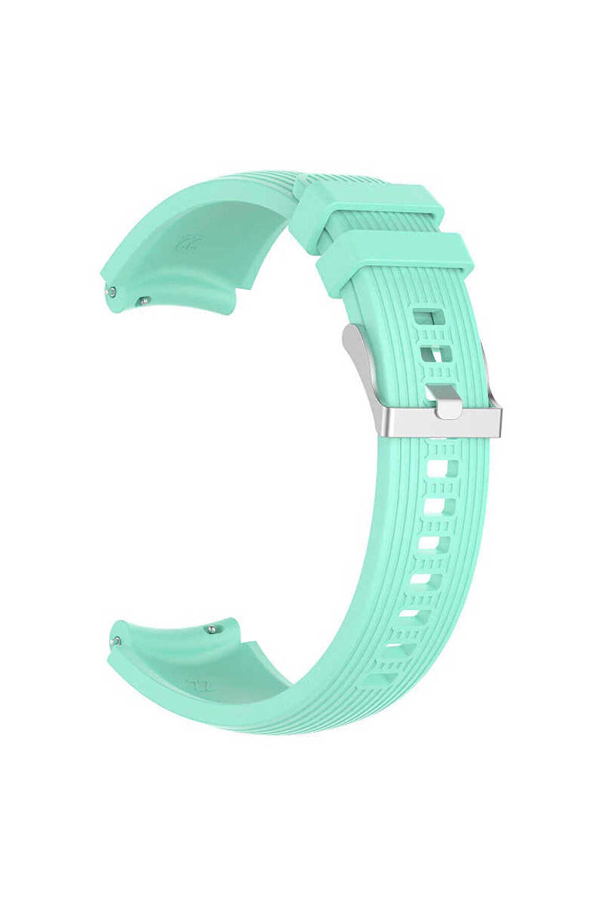 Amazfit GTS 2 Mini 20mm için Çizgili Silikon Kordon-18 Turkuaz