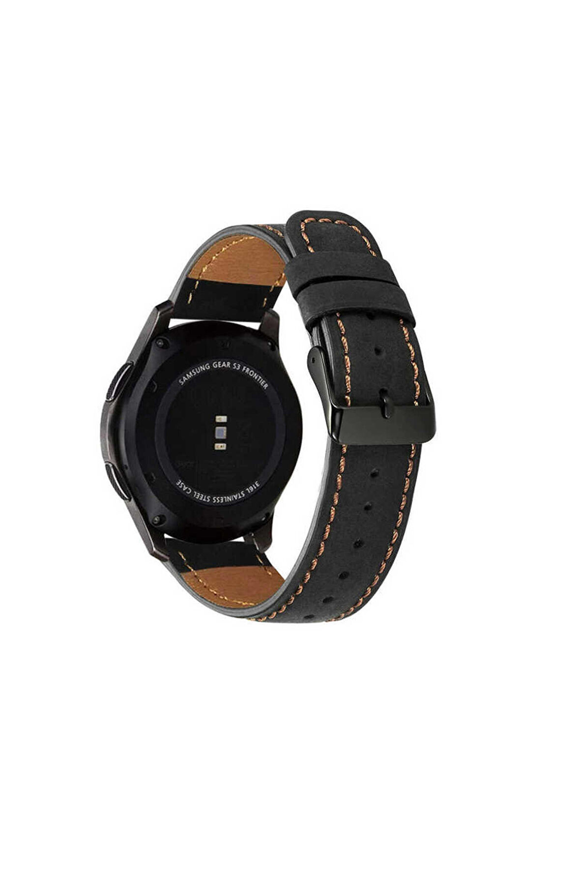 Xiaomi Watch S1 22mm için Suni Deri Kordon-29 Siyah