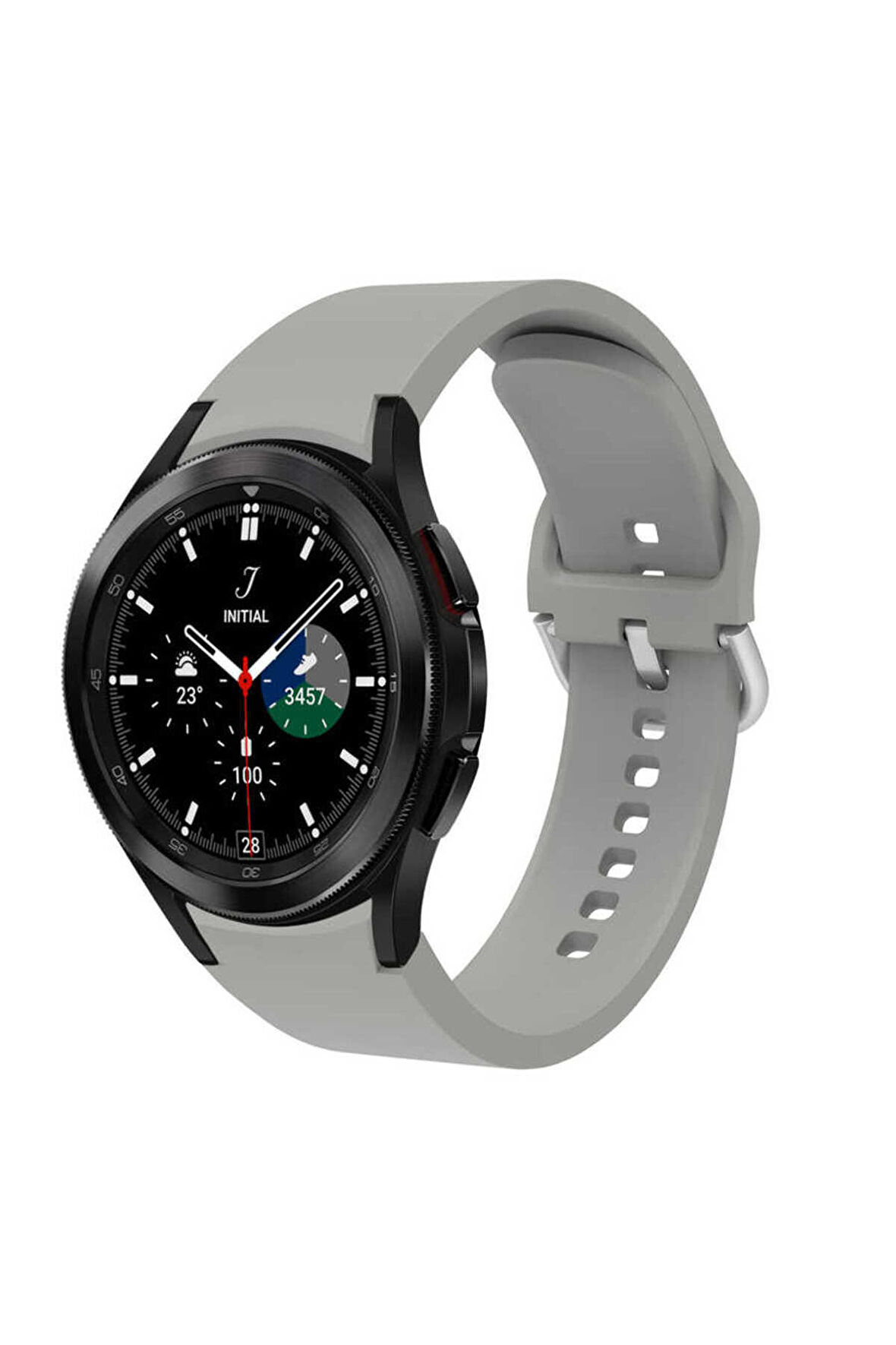 Galaxy Watch 5 (40mm) 20mm için Silikon Kordon-50 Gri