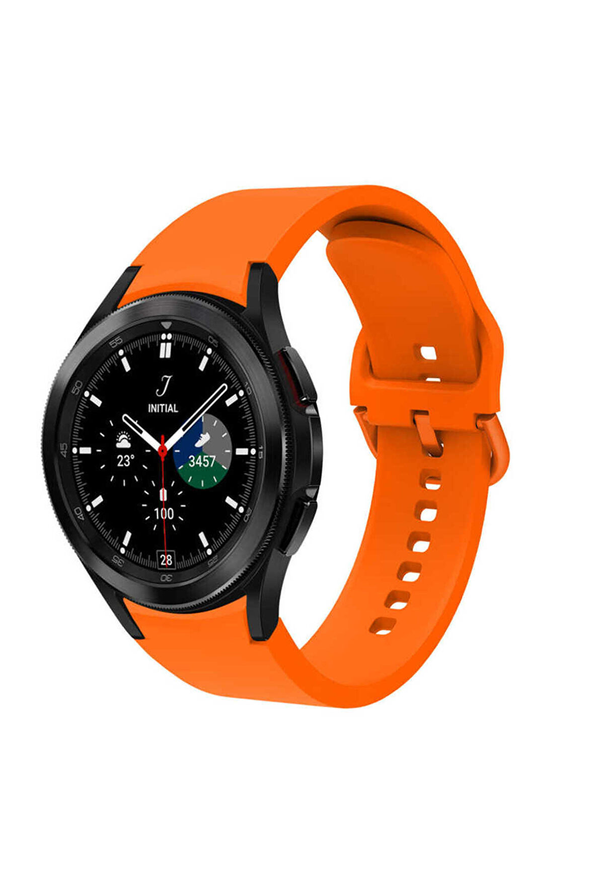 Galaxy Watch 5 (40mm) 20mm için Silikon Kordon-50 Turuncu