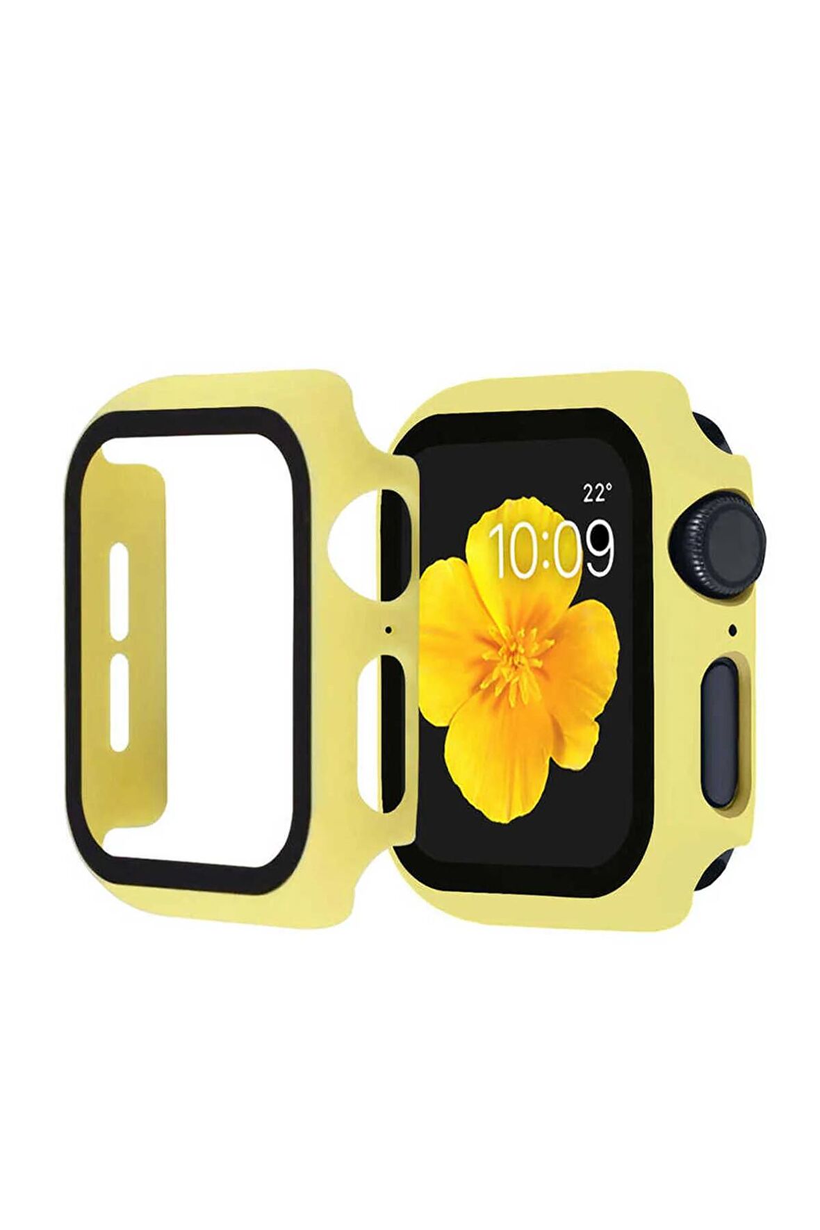 Apple Watch 44mm için Akıllı Saat Kasa ve Ekran Koruyucu Gard-01 Sarı