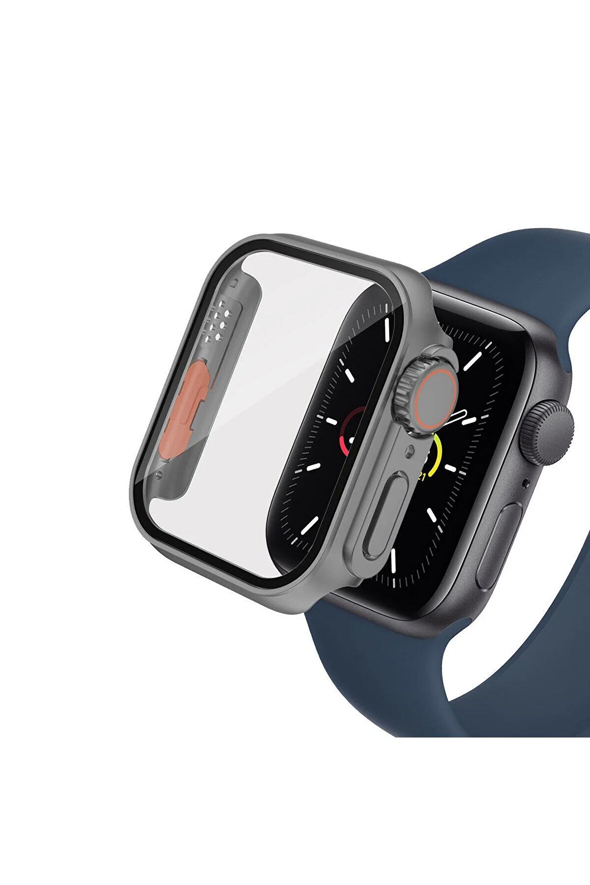 Kordon Store Apple Watch 42mm Uyumlu Akıllı Saat Kasa ve Ekran Koruyucu / Dönüştürücü Gard-26 Gri