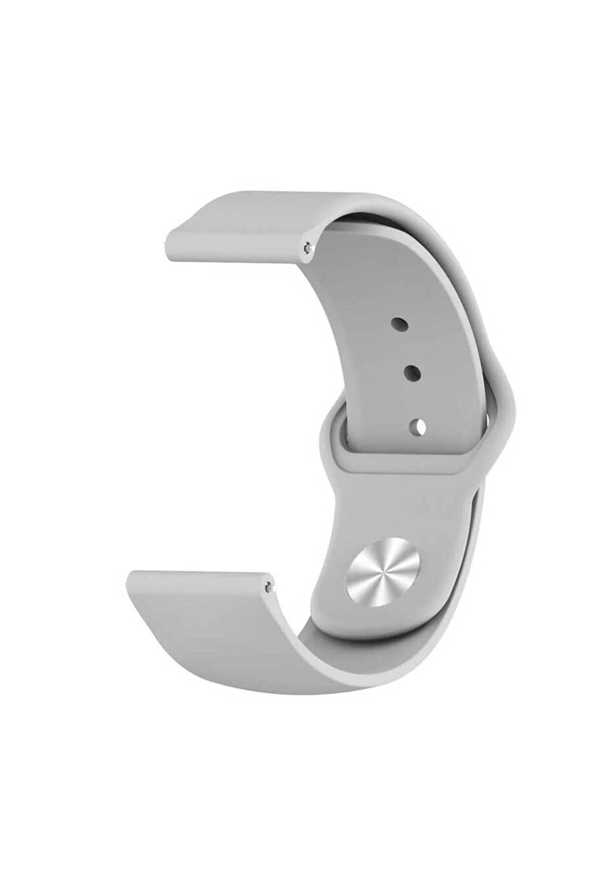 Amazfit Pace (46mm) 22mm için Klasik Silikon Kordon-11 Gri